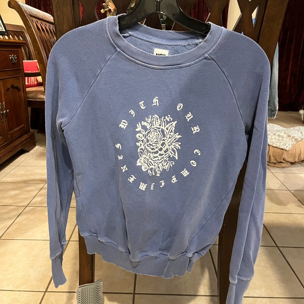 NSF Indigo Sweatshirt with White Accents